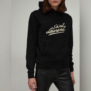 Saint Laurent Logo Sweatshirt Hoodie – Brand New | Full Set | Size S
